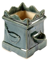 Villcart Ceramic Tulsi Pot - Dark Green
