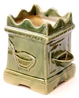 Villcart Ceramic Tulsi Pot - Light Green