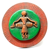 Villcart Warli Man Playing Musical Instrument