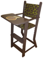Woody Wood Rubber Wood High Chair