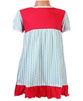 Baby Baya - Half Sleeves Frock With Polka Dotted Print