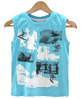Beebay - Sleeveless T-shirt With Surf Print