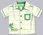 Beebay - Check Shirt with Palm Tree Print