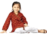Little India - Sanganeri Bandhej Dhoti Angarkha