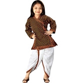 Little India - Ethnic Design Pure Cotton Dhoti Angarkha