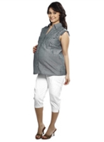 Nine - Sleeveless Short Maternity Shirt