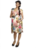 Nine - Printed Maternity Dress Faux Wrap