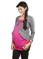 Nine - Maternity Layered Shrug In Soft Jersey