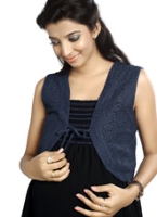 Nine - Maternity Royal Navy Lace Shrug