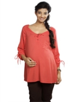Nine - Front Tie up Maternity Top
