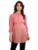 Nine - Chambray Cotton Maternity Shirt