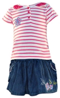 Nauti Nati - Stripes Printed Skirt Top Set