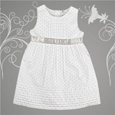 Shopper Tree - Sleeveless White Frock