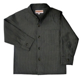 Campana  - Chinese Collar Pin Striped Shirt