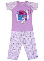 Chickoo - Half Sleeves Night Suit With Cat Print