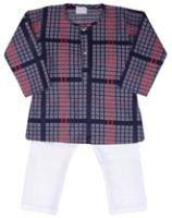 Infancy - Full Sleeves Checks Kurta Suit