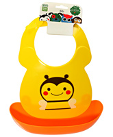 1st Step - Skittle Bib with Tray Honey Bee Print 