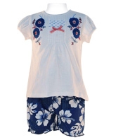 Nauti Nati - Short Sleeves Top With Embroidery Shorts