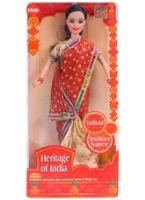 Heritage Of India Saree Doll 3 Years+, 30 cm, Lovely bendable doll with side swin...