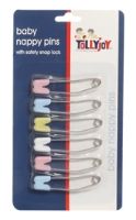 Tollyjoy Nappy Pins With Safety Snap Lock