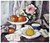 Apples In a White Fruit Bowl By George Leslie Hunter - EG26660516