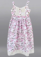 Beebay - Singlet Floral Printed Frock With Lace