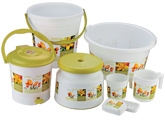 Polyset Flora Printed Bathroom Set