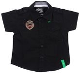 Palm Tree - Half Sleeves Black Shirt