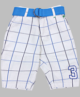 Palm Tree - Checked Cotton Shorts