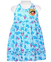 Dora - Halter Neck Printed Frock