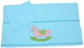 Sapphire - Sea Blue Crib Bed Sheet And Pillow Cover