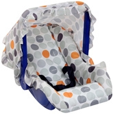 Fab N Funky - Grey Dot Print Carry Cot