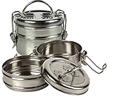 Sai 24 Carat Stainless Steel Tiffin Without Plate No 6