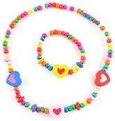Angel Glitter - Mommy's Heart Wooden Beads Jewellery Set