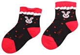 Cute Walk - Lace Style Bunny Design Socks