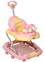 Fab N Funky -  Pink Musical Baby Walker With Toy Rabbit