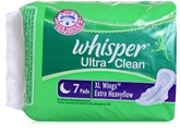 Whisper Ultra Clean Extra Heavyflow Sanitary Napkins