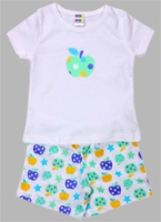 SAPS - White Tshirt With Printed Shorts Set