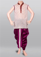 SAPS - Traditional Bubble Print Dhoti Kurta Set