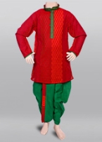 SAPS - Traditional Triangle Print Dhoti Kurta Set