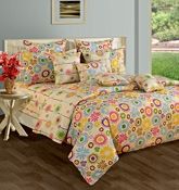 Swayam Cosmo 36 Printed Double Fitted Bed Sets - KFT01 1439