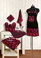 Swayam Kitchen Apron And Linen Set Black Mozart - KSN08-2521 