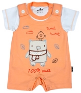 Child World - Half Sleeves  Romper With Cute Applique