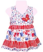 Infancy - Sleeveless Floral Printed Frock