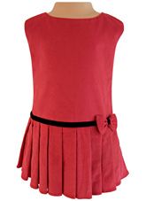 Faye - Pleated Deep Magento Cord Dress