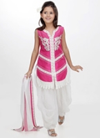 Girlish - Dhoti Style Salwar Suit Set With Dupatta