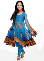 Girlish - Full Sleeves Kurta And Salwaar Set With Dupatta