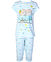 Bed Bugs - Striped Teddy Print Night Suit