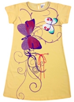 Bed Bugs - Half Sleeves Butterfly Print Nighty