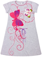 Bed Bugs - Half Sleeves Butterfly Print Nighty
